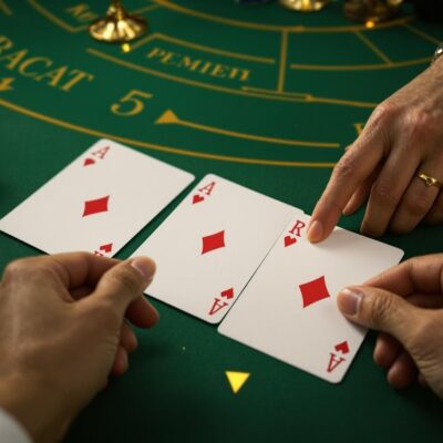 ขั้นตอนการหยุดมือฝั่ง Player ในบาคาร่า
